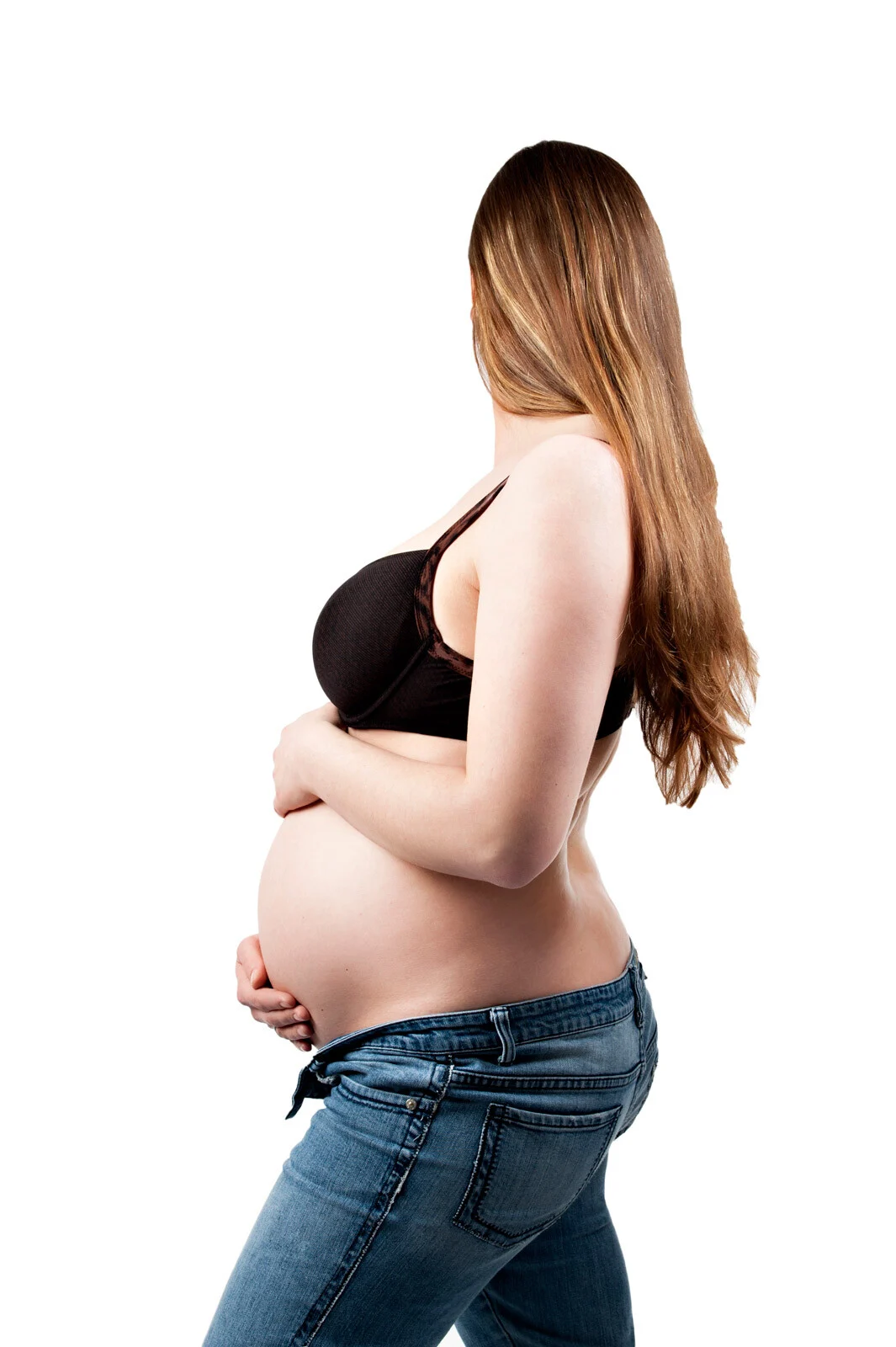 Monate babybauch fotostudio fotograf | Peter Lauritis Photography Babybauch-Fotoreihe 9 Monate: Collage mit wachsendem Babybauch im Fotostudio